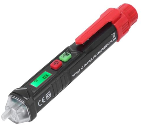 Walfront Berührungsloser Spannungsprüfer/Phasenprüfer, 3 Phasen 12-1000 V AC Stromprüfer Durchgangsprüfer mit Ton, Spannungsdetektor Stift mit Taschenlampen Ton und Lichtalarm
