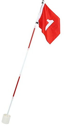 Alomejor Golf Training Accessoire mit gr¨¹nem Fahnenmast und rotem Fahnenlochbecher, 5 abnehmbare Teile, abnehmbar, Putting Practice