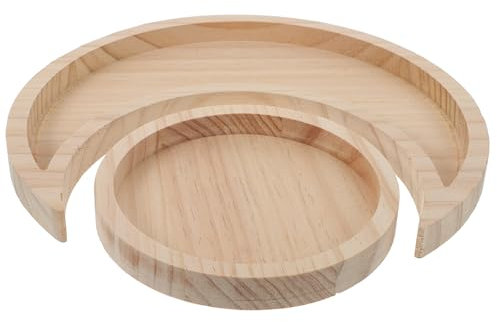 jojofuny Plateau en Bois Massif pour Bijoux Organisateur Durable Et Imperméable pour Bagues Bracelets Colliers Et Cosmétiques Plateau De Rangement Polyvalent pour Maison Et Bureau