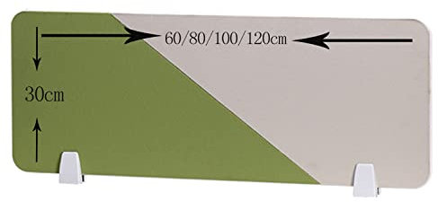 BcofoA Schreibtisch-Trennwand, Schreibtisch-Trennwand, Tropfenabscheider, 30 cm hoher Hustenschutz, Verschiedene Breiten. (Color : Green, Size : 30 * 120cm)