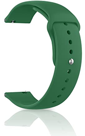CeiBand Armband für 22MM 20MM Weiche Silikon Armbänder Sport Ersatz Uhrenarmband, Kautschuk Armband mit Edelstahlschnalle für Herren und Damen - Grün