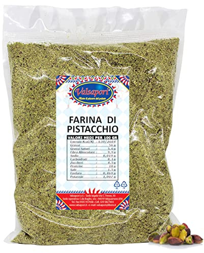 Valsapori - FARINA DI PISTACCHIO (200 gr) - Pistacchio Americano Crudo, non Tostato, non Salato - Qualità Premium
