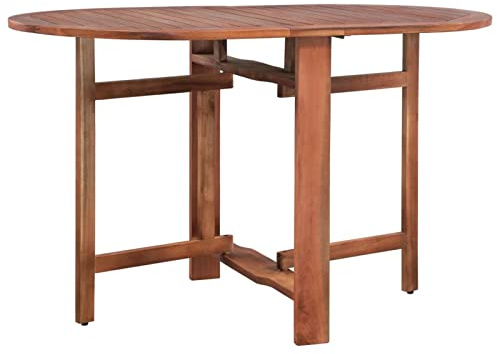SHUJING Klappbarer Gartentisch, Bartisch, Balkontisch, Balkonmöbel Kleiner Balkon, Balkon Tisch, Beistelltisch, 120 x 70 x 74 cm Akazienholz Massiv