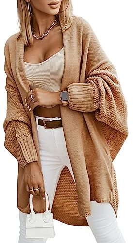 Miladusa Fall Outfits for Women 2024 Trendy Oversized Cardigan Sweaters Long Sleeve Solid Color Cardigans