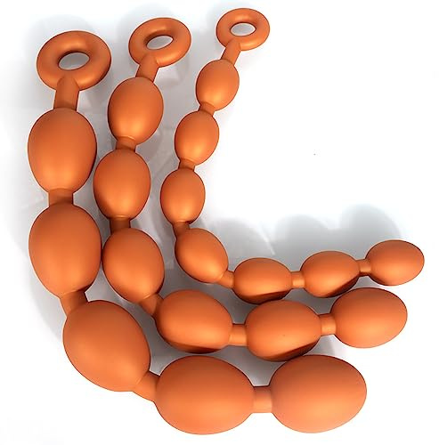 Jixaxe Silikon Analkugeln Anal Kette mit 5/6/7 Kugeln Analplugs für Eine Sexuelle Stimulation Schrittweise, Anal Dildo mit Anal Kugeln Anal Beads Anal Sexspielzeug für Männer Frauen (L: 5 Kugel)