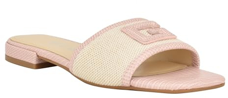 GUESS Dam Tampa platt sandal, ljus naturlig/rosa multi, 3,5 UK, Ljus naturlig rosa multi, 36.5 EU