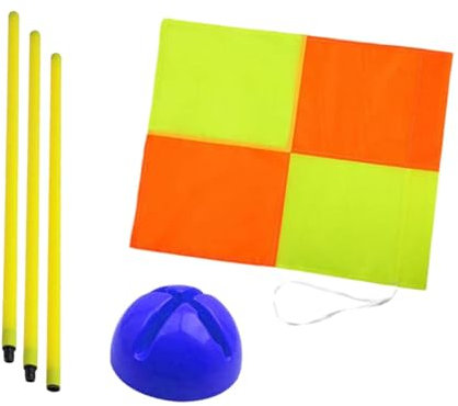 harayaa Soccer Corner Flag, Playing Field Equipment, Versatile Training Sports Flag Football Field Corner Flag for Adults Kids, 1.5m pole blue base
