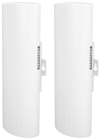 Puente Inalámbrico, 110-220 V, 2 Puente WiFi Exterior Punto a Punto, Pantalla LED con Adaptador para Fuente de Alimentación PoE No Estándar de 24 V (Enchufe de la UE)