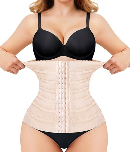 KUMAYES Korsage Damen Bauchweg Korsett Taillenformer Shapewear Unterbrust | Taillenformer Korsage mit Haken, Bauchkontrolle, Haltung, Sanduhrfigur für Sport, Alltag und nach Geburt