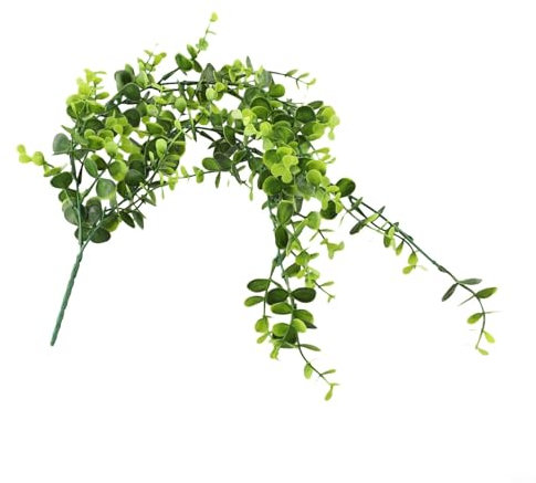 Entgoinggo Plantes artificielles à suspendre, faux lierre décoratif, plantes en pot pour intérieur et extérieur, décoration murale, chambre, terrasse, bureau, étagère