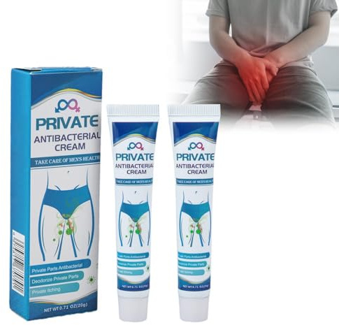 Wootapson 2Pc Crema Antibacteriana Para La Piel,Crema Para El Tratamiento De La Intimidad,Jock Itch Crema,Crema Para Aliviar La Picazón, Crema Para Picazón Genital,Crema De Tratamiento Itch (A)