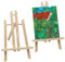 Lot de 2 chevalets en bois pour présentation d'art - Support de table pour peinture - Support en toile pour fête, anniversaire, mariage, arts et travaux manuels