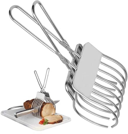 Rebanadora manual – Cortador de verduras, rebanadora para asados | Control de grosor ajustable para cortes precisos para cortar carne congelada, carne de res, cerdo, pollo y productos gast