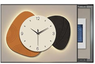 Dekorative Abdeckung für elektrische Box mit Uhr, modernes Design, für Schalttafel, links drücken, 60 × 50 cm