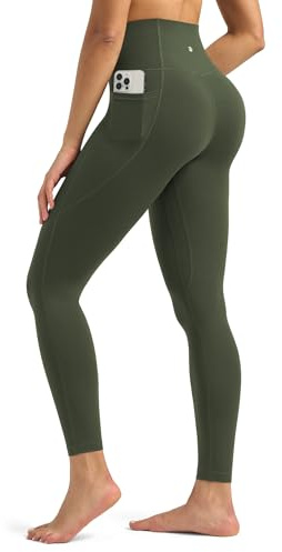 WILLIT Sport Leggings Damen Sporthose mit Taschen Yogahose Gym Leggings Blickdicht High Waist Lang Laufhose Workout 64cm/71cm