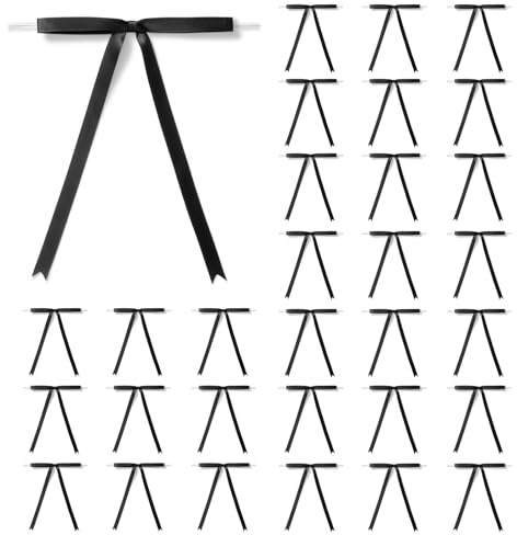 MORSUNBELA Schleifen Deko Geschenkschleife für Hochzeit Schwarz