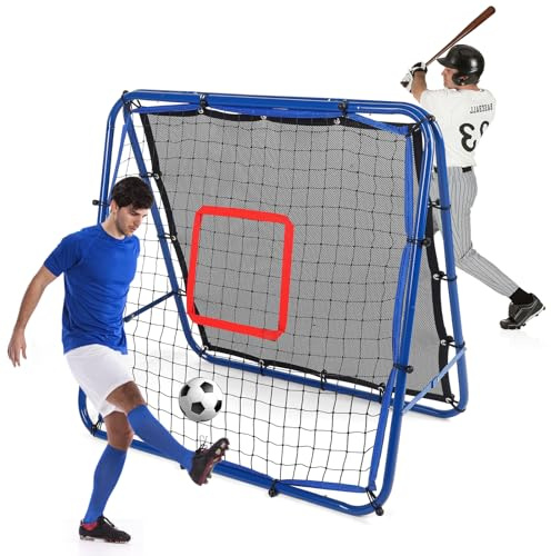 Yapasopu reboteador Football porterias de Football para Jardin 100x100cm/3.3x3.3ft Exterior porterias de Futbol para niños Kit Entrenamiento Futbol para Jardín, Parque, Playa