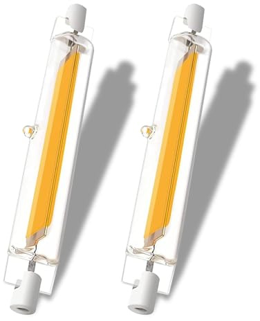 GDYOD R7S LED 78mm Dimmbar,10W LED Ersatz für 100W Halogen Leuchtmittel,Stab Warmweiß 3000K 1000LM,Kein Flackern,360°Abstrahlwinkel, AC/DC 220-240V,2er Pack