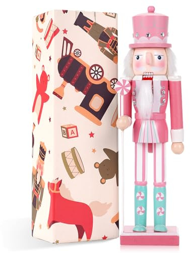 VorFor Casse Noisette Noel,30CM Soldat Casse Noisette Décorations,Artisanat en Bois Massif Nutcracker Christmas Cadeaux de Balancier,Décorations de Cheminée et D'intérieur Décoration Noel
