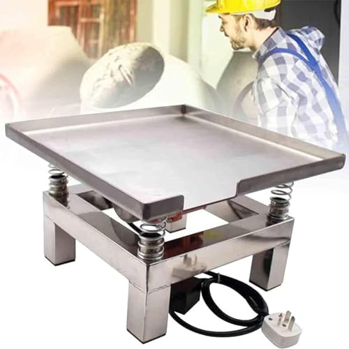 Vibrateur éLectrique pour BéTon Table vibrante pour à plaque plate, banc d'essai vibrant, plateforme de test en acier inoxydable, 3 000 tr/min, pour éliminer les bulles et secouer le précipi