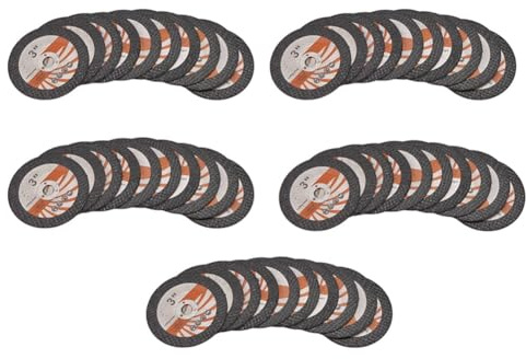 Fangxuee 50 Pezzi da 75 mm Dischi di Taglio In Resina per Smerigliatrice Angolare da 10 Mm, Ruota di Macinazione Circolare per Legno e Piastrelle
