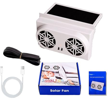 Ventilador Solar Para Coche - Ventilador De Escape Enfriador Para Automóvil,Ventilación Eficiente con Purificador de Aire para Vehículos para Amigos y Familia
