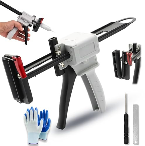 Toothpaste Tube Glue Gun, 2025 New 704 Universal Manual Toothpaste Squeezer Gun, Tube Squeezing Machine Dispenser Glue Gun Extruder for Sealant and Repair Tool Applications (White)