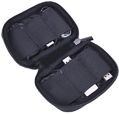 Custodia per unità, 11,9 x 8,9 cm, custodia per il trasporto portatile con 6 slot per USB, carte e piccoli, ideale per viaggi di lavoro, scuola, casa, viaggi, conservazione sicura