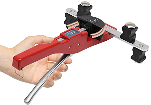 MIUKYUI 7in1 Rohrbieger Set Manuelle Präzision Rohrbiegemaschine Profi Set Mit 7 Biegeköpfen Für Ø6-22mm Kupferrohre Und Stahlrohre Inklusive Ratsche Und Tragetasche CT-999