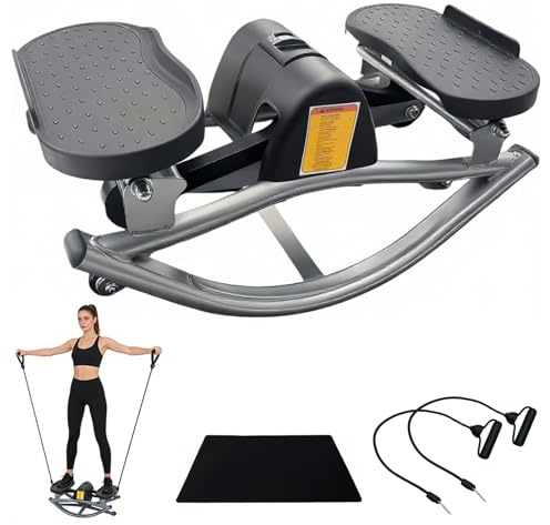 Rock Stepper Side to Side Portable Lateral Rocking with Digital Display and Non-Slip Mat Mini Steppers for Exercise at Home