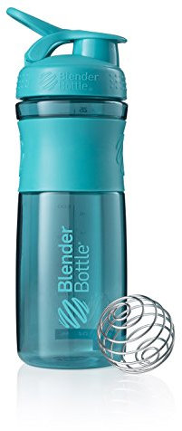 BlenderBottle Sportmixer Tritan Trinkflasche mit BlenderBall, geeignet als Protein Shaker, Eiweißshaker, Wasserflasche oder für Fitness Shakes, BPA frei, skaliert bis 760 ml, 820 ml, teal
