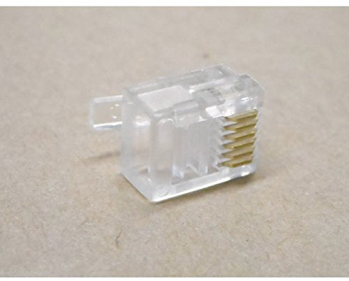 Connettore RJ11 Spina 4 pin 4p4c a crimpare per cavo piatto cornetta telefonica