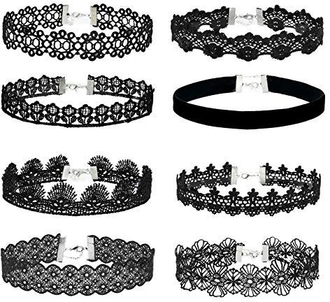 MILAKOO samt kropfband Damen schwarze Lace Velvet Choker spitze Halskette für Frauen Mädchen