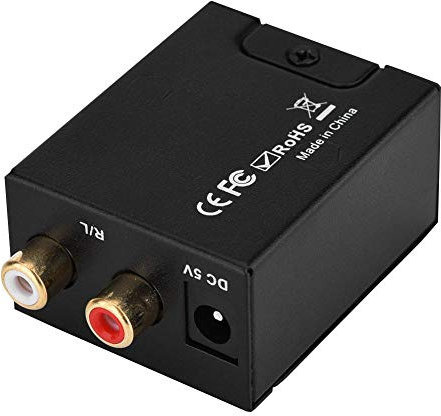 Convertisseur audio numérique/analogique, câble optique coaxial DAC numérique SPDIF Toslink vers adaptateur stéréo analogique 3,5 mm Jack L/R Splitter audio pour cinéma maison