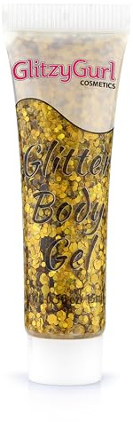 Holografisches Glitzergel für Gesicht und Körper - kosmetischer Glitzer für das Haar - 50 ml - Golden Gurl