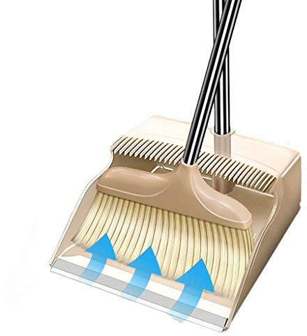 Escoba NLIAN- Recogedor Extra Largo Palo Recogedor, 76cm Palo Set Recogedor Conjunto 6cm Cepillo For El Hogar Lobby Shop Escuelas De Garaje