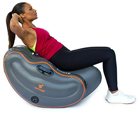 New Image FITT Curve aufblasbares Ganzkörper-Trainingssystem – Rumpfkraft-, Gleichgewichts- und Flexibilitätstrainer mit Widerstandsbändern und Übungsanleitung – tragbare Heim-Fitness-Plattform