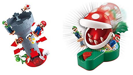 EPOCH Games Super Mario Blow Up! Shaky Tower, 7356 & Super Mario Piranha Plant Escape