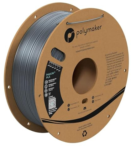 Polymaker PolyLite PLA - 1.75mm - 1kg - Silk Chrome