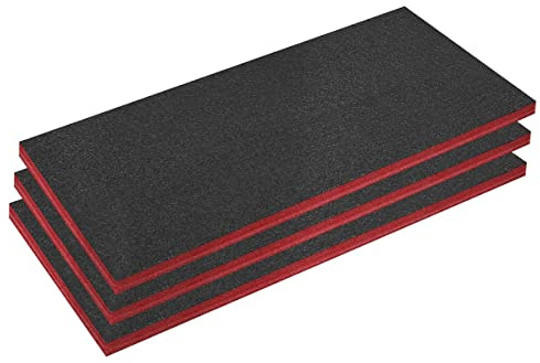 Sealey Easy Peel Shadow Foam® 50 mm röd/svart – paket med 3 – SFPK50R
