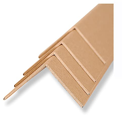 100 Kantenschutzwinkel | Vollpappe | Schenkelbreite: 60mm - Länge: 80cm - Dicke: 3mm | Kantenschutzleisten zum Kantenschonen für optimale Ladungssicherung Braun