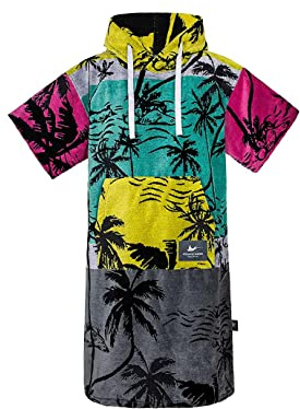 ATLANTIC SHORE | Surf Poncho | Badeponcho mit Kapuze aus 100% Baumwolle | Unisex | Special Editions für Erwachsene
