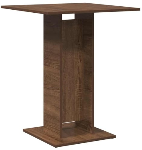 vidaXL Bistrotisch, Stehtisch für Esszimmer Küche, Bartisch mit viel Stauraum, Esszimmertisch Esstisch Bistro Tisch, Braun Eichen-Optik Holzwerkstoff