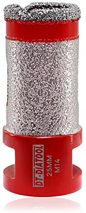 DT-DIATOOL Diamond Core Drill Bit Finger Bit 25mm for Drilling Enlarging Holes of Porcelain Tile Marble Artificial Stone
