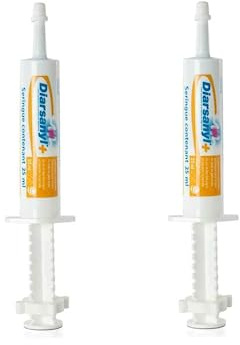 CEVA Diarsanyl Plus | Paquete doble | 2 inyectores de 24 ml | Pasta oral en la boca | Puede ayudar a aliviar los trastornos agudos de absorción intestinal en gatos y perros