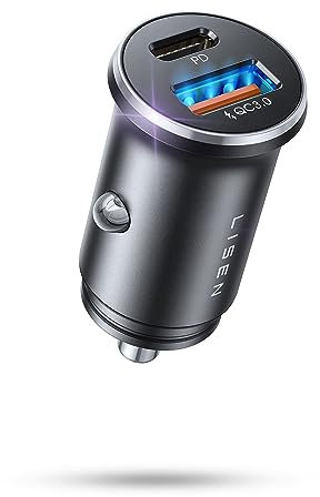 LISEN 54W Zigarettenanzünder USB C 12V USB Adapter Auto PD&QC3.0 USB kfz ladegerät Auto Ladegerät Adapter USB Zigarettenanzünder Verteiler Steckdose mit iPhone 16 15 Pro Max iPad Samsung S24