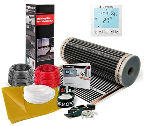 Kit completo di riscaldamento a pavimento a infrarossi con pellicola riscaldante da 140 W/m²