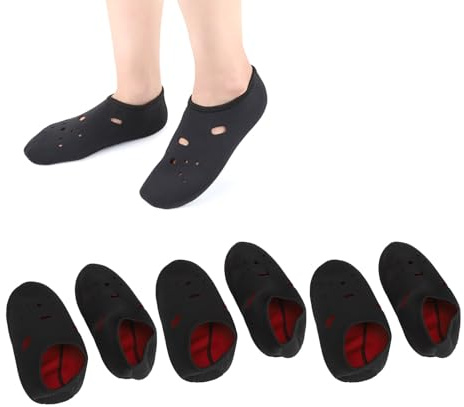 3 Paia di Calzini Morbidi in Neoprene per Piscina, Spiaggia e Sport Acquatici, Calzini in Neoprene Traspiranti Antiscivolo per Esterni