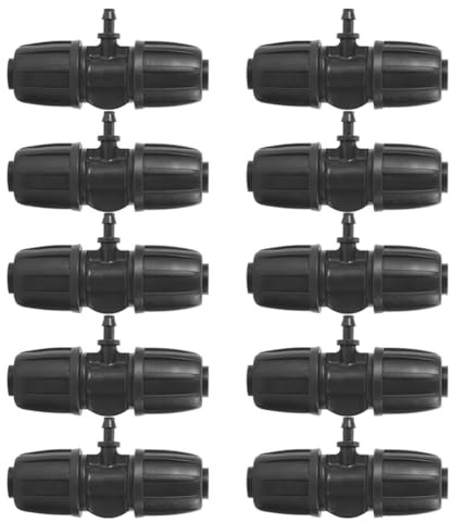 1/2 Schlauch T-Verbinder Mit Widerhaken, 10 Stück 16mm Bis 4/7 Zerstäubungssprühanschlüsse Pe-Schlauch Tropfbewässerungsdüsen Lock Verbindung, Für Rasenbauernhof Garten