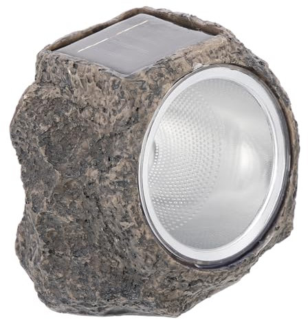 Kisangel Solar Simulierte Stein Lampe Lampe Outdoor Für Außen Steinoptik Solarleuchte Gartenbeleuchtung Dekoration